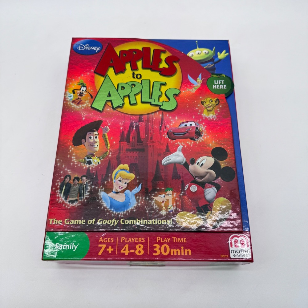 Mattel Disney Apples to Apples Card Game Red Family Edition R2819 Complete